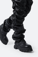 Load image into Gallery viewer, Stacked Leather Pants - Black