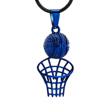 Load image into Gallery viewer, Basketball &amp; Net Cremation Urn Necklace