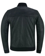Load image into Gallery viewer, Stalwart Men's Fashion Black Leather Bomber Jacket