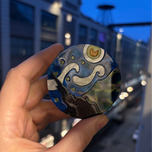 Load image into Gallery viewer, Starry Night Van Gogh Inspired Acetate Large Format Pin Brooch