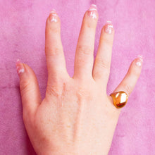 Load image into Gallery viewer, Chunky Oval Tapered Titanium Ring