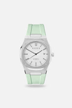 Load image into Gallery viewer, FKM Rubber Strap: Mint/Steel