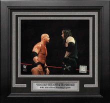 Load image into Gallery viewer, Stone Cold Steve Austin &amp; The Undertaker 8" x 10" Framed WWE Wrestling Photo