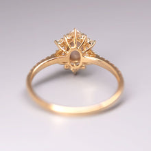 Load image into Gallery viewer, Stunning Semi-Black Opal Diamond Engagement Ring 18K Gold