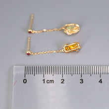 Load image into Gallery viewer, Stunning Fire Opal Diamond Ruby Drop Earrings in 18K Yellow Gold