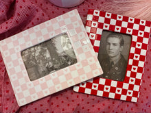 Load image into Gallery viewer, Checkered Heart Photo Frame