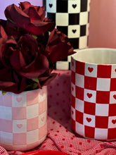 Load image into Gallery viewer, Checkered Heart Vase