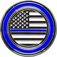 Load image into Gallery viewer, BL14-012 Suck it Rocket Pop Challenge Coin Thin Blue Line Police CBP LAPD Chigaco NYPD Baltimore FBI ATF FAM HSI