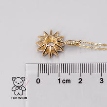 Load image into Gallery viewer, Sunflower Australian Solid Opal Tsavorite Diamond Pendant 18K Yellow Gold