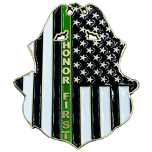 Load image into Gallery viewer, MM-006 CBP Border Patrol Agent BPA Thin Green Line Challenge Coin Man of Steel