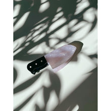 Load image into Gallery viewer, Sword Wife Dagger Hair Claw in White Quartz Acetate | Claw Clip in Velvet Travel Bag