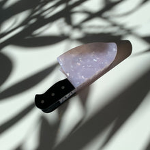Load image into Gallery viewer, Sword Wife Dagger Hair Claw in White Quartz Acetate | Claw Clip in Velvet Travel Bag