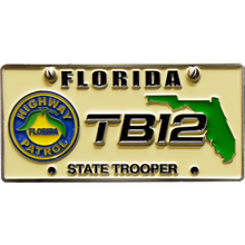 Load image into Gallery viewer, GL11-001 FHP Florida Highway Patrol State Police Tampa Bay Stadium Security Detail License Plate Challenge Coin