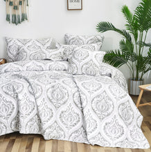 Load image into Gallery viewer, Tache Paisley Damask Matelasse Austere Grey Moon Sky Pillow Sham (TB300-199)