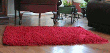 Load image into Gallery viewer, Tache Cotton Chenille Solid Dark Raspberry Red Rug (MAT2032R)