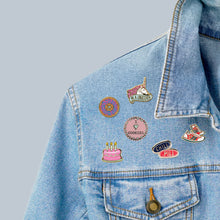 Load image into Gallery viewer, I Heart Cookies Enamel Pin in Pink and Green