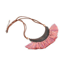 Load image into Gallery viewer, Tassel Bib-Style Statement Necklace (2 Color Options)