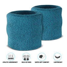 Load image into Gallery viewer, Premium Terry Cloth Cotton Wristband Pair