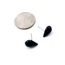 Load image into Gallery viewer, Black Teardrop Lucite Stud Earrings