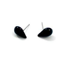 Load image into Gallery viewer, Black Teardrop Lucite Stud Earrings