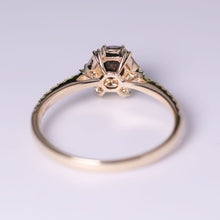 Load image into Gallery viewer, The One - Black Opal, Baguette Cut Diamond, Tsavorite Engagement Ring 14K Gold