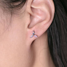 Load image into Gallery viewer, Three Stone Marquise Doublet Opal Stud Earrings 18K Yellow Gold