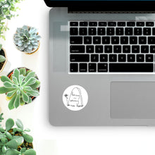 Load image into Gallery viewer, Thriving -n- Surviving Round Sticker | Durable Vinyl for Laptop, Car, Bike, Etc.