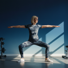 Load image into Gallery viewer, Tie Dye Round Neck Short Sleeve Top and Leggings Set [Available in Black or Olive] - One Size S/M