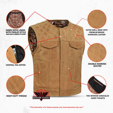 Load image into Gallery viewer, Rustic Rebel™ Lowcut Men’s Brown Leather Vest