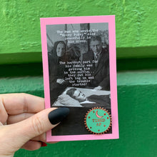 Load image into Gallery viewer, Tired AF Enamel Pin on Gift Card