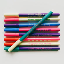 Load image into Gallery viewer, Token Motivational Pen: "You Can Probably Do It" Ballpoint Teal Pen | Gen Z Aesthetic Blue Ink