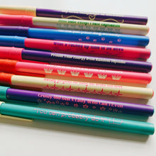 Load image into Gallery viewer, Token Motivational Pen: "You Can Probably Do It" Ballpoint Teal Pen | Gen Z Aesthetic Blue Ink