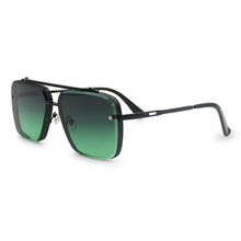 Load image into Gallery viewer, Bella - Tangle Free- Dark Green Oversized Squared Aviators