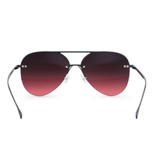 Load image into Gallery viewer, Smaller Megan 2 - Ruby Metal Aviator Sunglasses