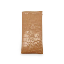 Load image into Gallery viewer, Nude Faux Croco Soft Pouch