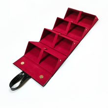 Load image into Gallery viewer, Black Faux Croco Travel Case