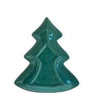 Load image into Gallery viewer, Retro Christmas Tree Dish with 22k Gold Accents