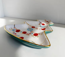 Load image into Gallery viewer, Retro Christmas Tree Dish with 22k Gold Accents
