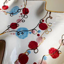 Load image into Gallery viewer, Retro Christmas Tree Dish with 22k Gold Accents