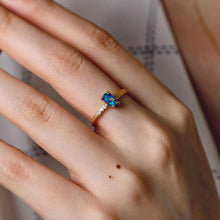 Load image into Gallery viewer, Tree Branch Design Boulder Opal Diamond Engagement Ring 18K Yellow Gold