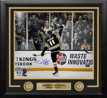 Load image into Gallery viewer, Trent Frederic Goal Celebration Boston Bruins Autographed 11" x 14" Framed Hockey Photo