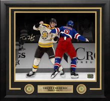 Load image into Gallery viewer, Trent Frederic Fighting Action Boston Bruins Autographed 16" x 20" Framed Hockey Photo