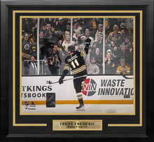 Load image into Gallery viewer, Trent Frederic Goal Celebration Boston Bruins 16" x 20" Framed Hockey Photo