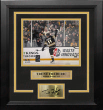 Load image into Gallery viewer, Trent Frederic Goal Celebration Boston Bruins 11" x 14" Framed Hockey Photo with Engraved Autograph