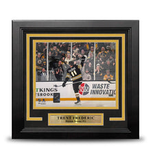 Load image into Gallery viewer, Trent Frederic Goal Celebration Boston Bruins 8" x 10" Framed Hockey Photo
