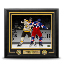 Load image into Gallery viewer, Trent Frederic Fighting Action Boston Bruins Autographed 16" x 20" Framed Hockey Photo