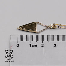 Load image into Gallery viewer, Triangle Australian Solid Opal Diamond Tsavorite Pendant Necklace 18k Yellow Gold