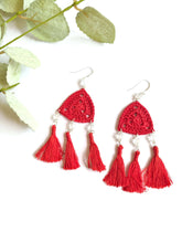 Load image into Gallery viewer, Triple Tassel Earrings