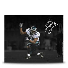 Load image into Gallery viewer, Jeremiah Trotter, Sr. Blackout Philadelphia Eagles Autographed 16" x 20" Football Photo
