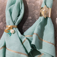 Load image into Gallery viewer, Sparkle shell napkin rings, set of two